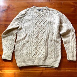 Vintage Irish Wool Fisherman Sweater